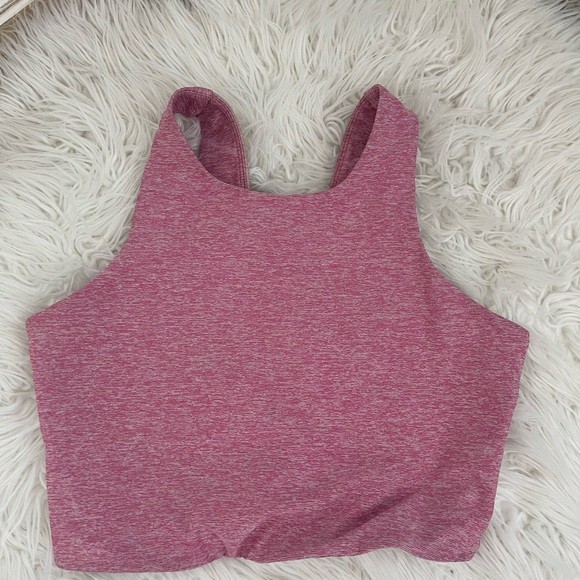 Outdoor Voices Tops - Outdoor Voices Heathered Pink Crop Top